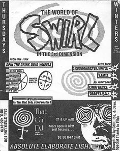 an advertisement for the world of swirl in the 3rd dimension, with information about it