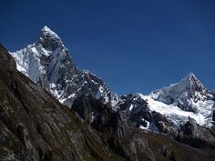 the mountains are covered in snow and there is no image on this page to describe