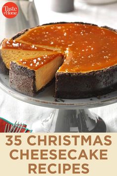 christmas cheesecake recipe book cover with the title'35 christmas cheesecake recipes '