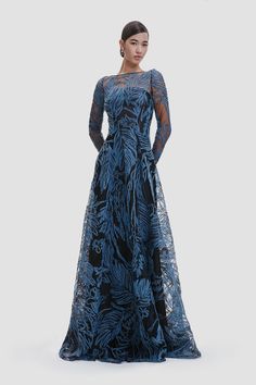 RAFFIA BOAT NECK FULL SKIRT GOWN WITH LONG SLEEVESSelf: Raffia Lining: Chiffon & GeorgetteSpot Clean OnlyStyle PF24-322G Jewel Neck Dress, Elegant Bridal Gown, Flare Gown, Naeem Khan, Halter Gown, One Shoulder Gown, Column Gown, Tulle Gown, Red Carpet Dresses