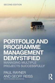 a book cover with the title'portfolio and program management demystfied managing multiple projects successfully