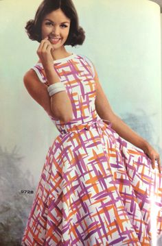 1964 Dress, 1960s Paper Dress, 60s Purple Dress, 1960s Purple Dress, Butterick Retro Patterns, Vintage Fashion 1950s