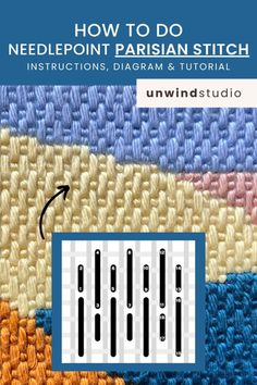 how to do needlepoint persian stitch instructions, diagram and video by unwindstudi