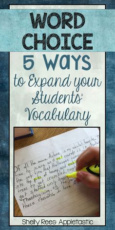 the cover of word choice 5 ways to expand your students'vocaculaancy