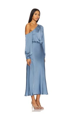 Find ASTR THE LABEL Elwood Dress In Blue on Editorialist. ASTR the Label Elwood Dress in Blue. - size L (also in XS) ASTR the Label Elwood Dress in Blue. - size L (also in XS) 100% polyester. Made in China. Dry clean only. Fully lined. Pull-on one shoulder styling. Cinched waist. Lightweight satin fabric. ASTR-WD622. ACDR102476. Taking inspiration from the latest trends and affinity for all things feminine, the creative collective behind ASTR the Label aims to immerse their customers into a worl Effortless Beauty, Astr The Label, Blue Dress Casual, Satin Maxi, Satin Maxi Dress, Maxi Dress Blue, Cinched Waist, Chic Design, Satin Fabric