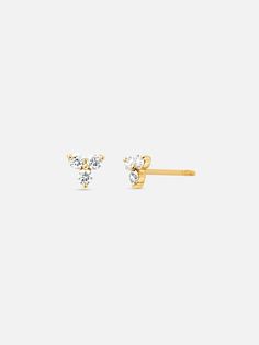 EF Collection Diamond Trio Stud Earring 1 Ear Stacks, Melissa Joy Manning, Thread Earrings, Necklace Layering, Authentic Jewelry, Everyday Necklace, Fine Jewelry Collection, Earring Sale, Sparkle Diamonds