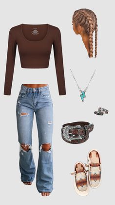 Western fit ⚡️♠️ #westernfit Country Western Outfits, Country Outfits Women, Country Girl Outfits, Cute Cowgirl Outfits, Casual Country Outfits, Country Fits, Country Outfit, Cute Cowgirl, Western Fits