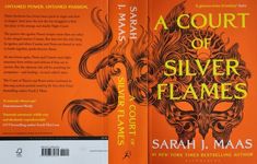 a court of silver flames by sarah i maas book cover and back side