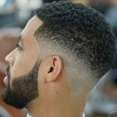 Men's Beard Fade Styles - Low Bald Fade with Thick Beard Barber Haircut Styles, Bart Styles, Black Haircut Styles, Black Boys Haircuts, Barber Haircuts, Drop Fade Haircut