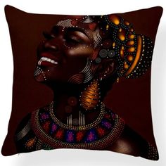 Gorgeous Colorful African Queen Pillowcase Absolutely Stunningly Beautiful Linen 45x45cm Pillowcase For Accent Pieces. Does Not Include Pillow Core. Pictures May Be Off Slightly Due To Lighting And/Or Computer Settings. Smoke Free, Pet Free Environment. Questions?? Message Me! Fast Shipping. I Usually Ship The Same Or Next Business Day!! Iving Room, Best Throw Pillows, Large Cushion Covers, Cotton Decorations, Large Cushions, African Queen, Needlepoint Pillows, Sofa Cushion Covers, Linen Pillow Covers