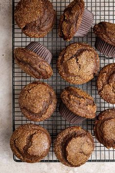 Vegan gingerbread muffins - these easy eggless muffins are super soft, moist and fluffy with a rich spiced treacle (molasses) flavour.

They are great any time of year but especially good around bonfire night and Christmas! Molasses Muffins Easy Recipes, Ginger Molasses Cupcakes, Eggless Gingerbread Cookies, Vegan Gingerbread Cupcakes, Vegan Gingerbread Muffins, Vegan Carrot Muffins, Eggless Muffins, Vegan Chocolate Chip Muffins, Artistic Food