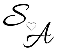 the letter s and a with a heart