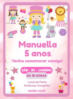 the poster for an event with children's pictures and words on it, in spanish