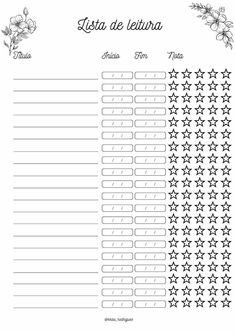 the spanish language worksheet for kids with stars and flowers on it's side