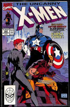 an old comic book cover with the avengers and captain america