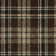 a brown and white plaid fabric