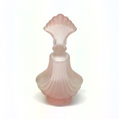 Blush pink perfume bottle curation, group of 5. A delicate group of mixed frosted blush pink and gold perfume bottles with stoppers in a variety of patterns, shapes, and sizes.   Shortest: 3.75"H Tallest: 12.75"H Pink Perfume Bottle, Gold Perfume, Pink Perfume, Glass Perfume Bottle, Ceramic Vessel, Glass Vessel, Pink Glass, Candle Containers, Perfume Bottle