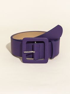 Purple Casual Collar  PU Leather Plain PU Buckle Belts Embellished   Women Accessories Dark Purple Accessories, Mitski Album, Purple Belt, Purple Accessories, Safety Belt, Belt Accessories, Halloween Women, Autumn Inspiration