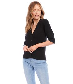 Buttery-soft sweater knit shapes this wool-blend cardigan detailed with statement-making puff sleeves. This cardigan is versatile enough for office hours, brunch and beyond. Puff Sleeve Cardigan, Style Cardigan, Knit Sweatshirt