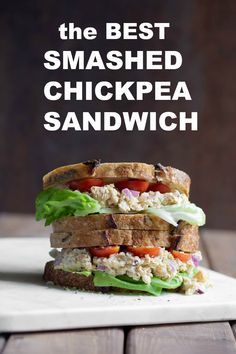 the best smashed chickpea sandwich recipe