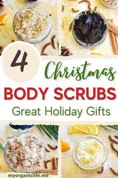 Homemade Christmas Sugar Scrub Recipes Christmas Body Scrubs Homemade, Diy Christmas Body Scrubs, Christmas Body Scrub Diy, Christmas Sugar Scrub Recipes, Diy Body Scrubs Recipes, Diy Christmas Sugar Scrub, Holiday Sugar Scrubs, Salt Scrub Diy Recipes, Scrubs Diy Recipes