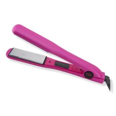 Pink 1.5'' Titanium Flat Iron - Chi | Ulta Beauty Flat Iron Chi, Chi Flat Iron, Longer Thicker Hair, Titanium Flat Iron, Iron Tools, Pink Flats, Thicker Hair, Bronzing Powder, Broad Spectrum Sunscreen