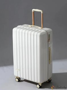 BirdinBag - Multicolor Minimalist Carry-on Suitcase with TSA Lock, ABS & PC Material - Ideal for Travel White Luggage With Sleeve For Everyday Use, White Luggage With Luggage Sleeve For Everyday Use, White Luggage With Everyday Sleeve, White Rectangular Case For Everyday Use, White Rectangular Travel Bag With Luggage Sleeve, White Portable Cases For Daily Use, White Portable Cases, White Rectangular Luggage With Sleeve, White Portable Case