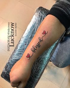 Blessed tattoo Blessed Tattoo, Blessed Tattoos, Kitty Tattoos, V Tattoo, Dope Tattoos For Women, Instagram Tattoo, Cute Quotes For Life, Pretty Kitty, Name Tattoo