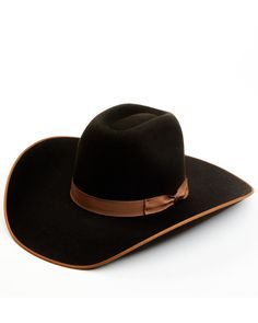 Serratelli 6X Cattleman Fur Felt Western Hat , Brown Felt Cowgirl Hat, Holiday Boots, Hat With Ribbon, Felt Cowboy Hat, Cowgirl Clothes, Felt Cowboy Hats, Western Hat, Cowgirl Hat, Work Boots Men