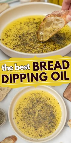 Made with a dried blend of spices and rich, aromatic olive oil, this restaurant-style bread dipping oil is incredibly easy to make. Whether served as an appetizer or given as a gift, it doesn't get much better (or easier) than this olive oil bread dip! Baguette Dipping Oil, Italian Oil Dip For Bread, Garlic Oil Recipe For Bread, Oil For Bread Dipping Recipe, Bread Dipping Oil Recipe Garlic, California Pizza Kitchen Bread Dipping Oil, Bread For Oil Dipping, French Bread With Olive Oil, French Bread Dipping Oil Recipe