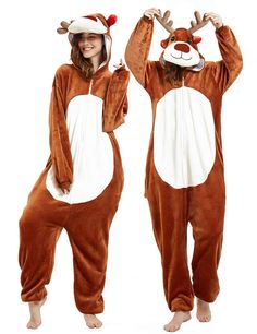 PRICES MAY VARY. Fleece , Polyester Imported Zipper closure Cozy soft, warm plush fleece Hooded deer animal onesie pajamas, tail design Animal reindeer cosplay costume onesie pajama for halloween, christmas, party, cosplay, homewear Deer costume hooded, reindeer christmas pajama S for height 4'9 - 5'1, M for height 5'1 - 5'5, L for height 5'5 - 5'9, XL for height 5'9 - 6'2 CASABACO Reindeer Deer Onesie Costume Women Adult Onepiece Pajama Halloween Plush Fleece Women Deer Costume, Christmas Onesie Womens, Adult Onesie Costume, Halloween Costume Onesie, Deer Onesie, Reindeer Onesie, Reindeer Outfit, Reindeer Costume, Pig Costumes