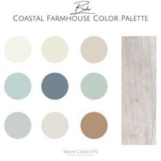 the coastal farmhouse house color palette