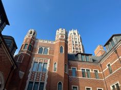 the tall building has many windows on it