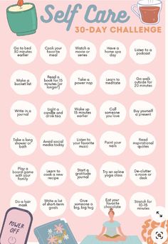 see if you can do them all! I beleive in you! Make time for you!! <3 Self Care Bingo, Wake Up Call, Home Spa, Book Making, Make Time, Music Quotes, Drinking Tea