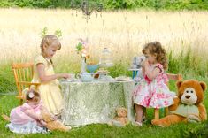 Teddy Bear Tea Party, Bear Tea Party, Toddler Tea Party, One Year Pictures, Mini Photo Sessions, Sisters Photoshoot Poses, Teddy Bear Party