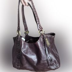 Gorgeous ,Chocolate Brown ,Supple Leather, “Dylan”Tote With Gold Hardware Braided Straps Limited Edition/Extremely Rare Find!!! See Last Pic For Full Description! Brown Hobo Bag, Dylan Brown, Campomaggi Bags, Leather Work Bag, Inside My Bag, Large Leather Bag, Coach Tote Bags, Holiday List, Brown Leather Totes