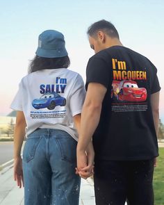 Cars Matching Shirt, L. Mcqueen and Sally Couple T-shirt, Kachow L. Mcqueen, Im Lightning Sally Cars Shirt, Lightning Movie for just $19 #LightningMcqueen #GiftForBoyfriend #CarsMatchingShirt #CarsCartoonShirt #MclarenTee #SallyAndMcqueen #SallyCarsMovie #FunnyMovieGift #CarsCoupleTee #GirlfriendWifeGift Couple T Shirts Matching, Disney Shirt Ideas Couples, Couple Matching Tshirt, Sally And Mcqueen Costume, Matching Tshirt Ideas, Matching Disney Outfits Couples, Lightning Mcqueen And Sally Costume, Couple T Shirt Ideas, Matching T Shirts Couple