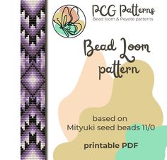 the bead loom pattern is designed to look like a braid with flowers on it