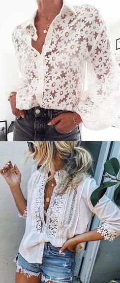 Bohemian Off-white Lace Blouse, Plain Blouse, Lace Outfit, Boho Chic Outfits, Will Turner, Lace Fashion, Moda Vintage, Western Dresses