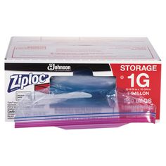 ziploc storage bags in purple and pink