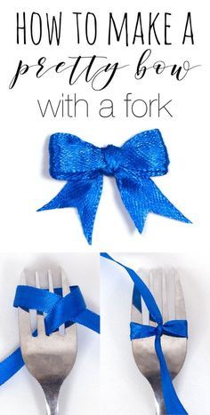 how to make a pretty bow with a fork