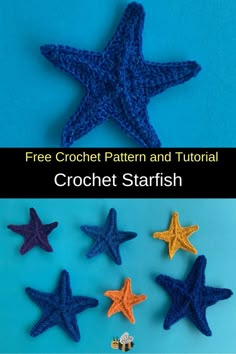 crochet starfish pattern and instructions on how to make it