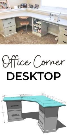 an office corner desk is shown with the text,'office corner desk'above it