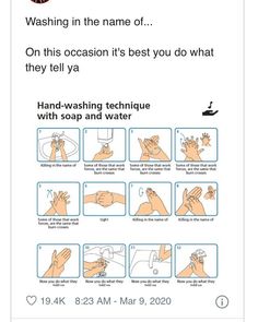 the instructions for washing your hands with soap and water are shown in this screenshot