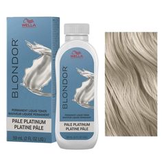 Wella Pro Blondor Permanent Liquid Toner in Pale Platinum (18) is a professional-grade toner designed to achieve beautiful, high-shine blonde tones. This 2 oz liquid toner effectively corrects unwanted brassiness, ensuring a true-to-tone finish that enhances your blonde hair. Versatile and easy to use, it’s perfect for both salon professionals and at-home users looking to elevate their blonde shades. Wella Hair Dye, Wella Toner T18, White Hair Toner, Wella Toner, Blonde Shades, Revlon Colorsilk, Hair Toner, Dye Hair, Blonde Tones