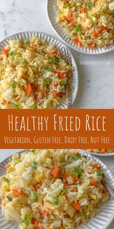 Healthy fried rice Sugar Free Recipes Dinner, Gluten Free Freezer Meals