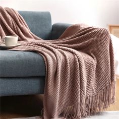 44181727608995|44181727674531|44181728854179|44181730721955 Nordic Sofa, Simple Sofa, Custom Made Curtains, Blanket Shawl, Sofa Throw Blanket, Warm Throw Blanket, Knitted Blanket, Knit Throw Blanket, Comfort Blanket