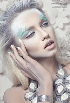 Volt Magazine | Miss White High Fashion Makeup, Avant Garde Makeup, Winter Nails Acrylic, Queen Makeup