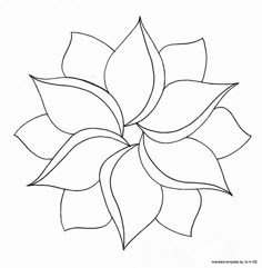 a drawing of a flower with leaves on it