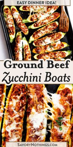 stuffed zucchini boats are an easy dinner idea